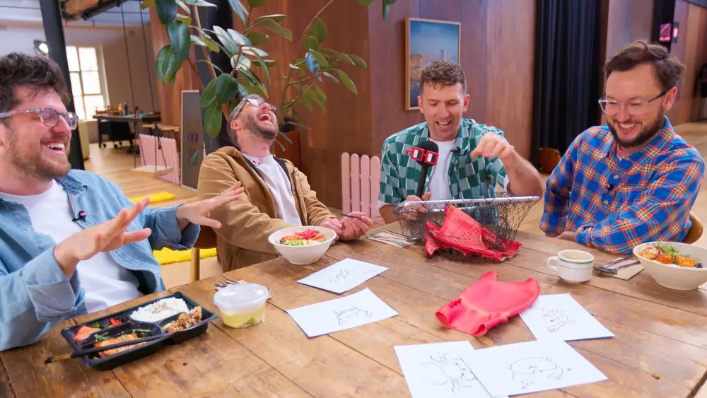 Artists around the big table