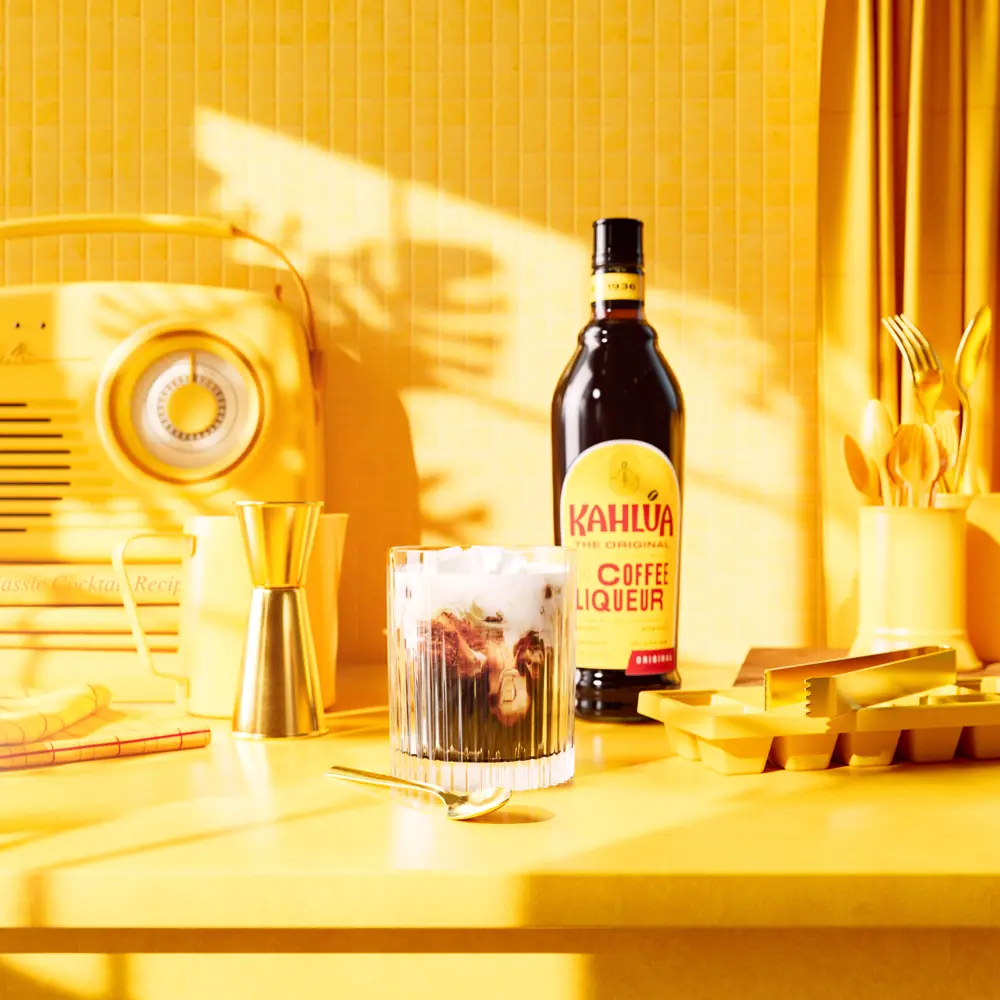 Kahlua style frame shot in the studio