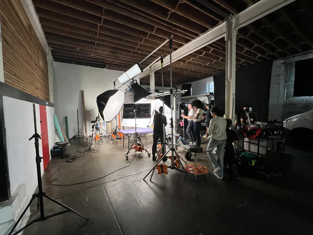 A big shoot set up downstairs